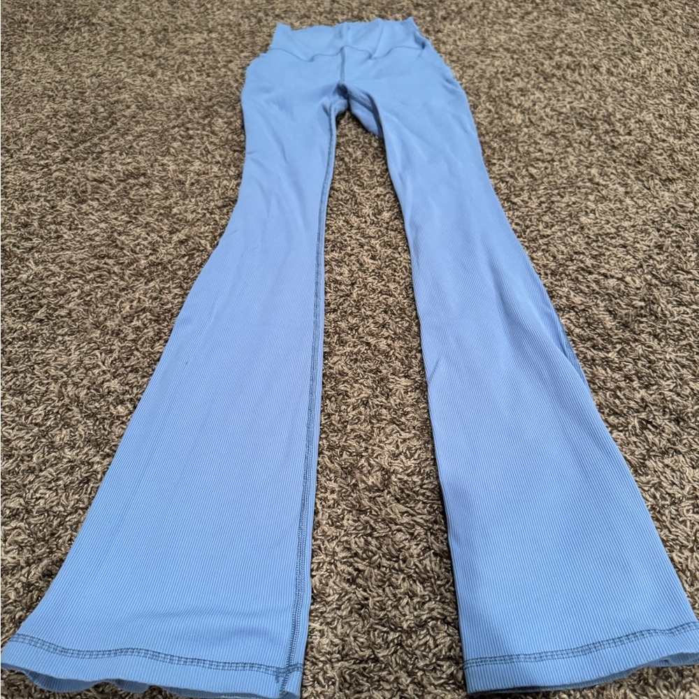 Light Blue Flared Leggings
